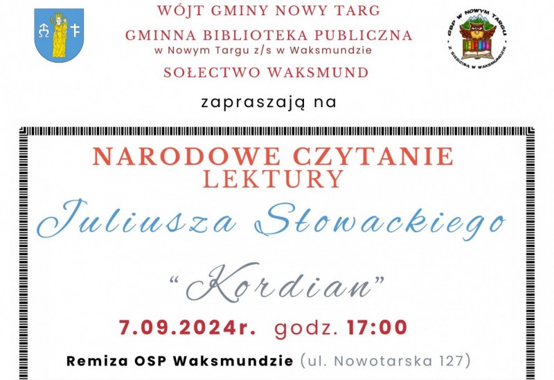 Kolejna odsłona Narodowego Czytania